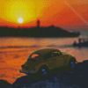 VW Car Sunset Diamond Painting