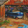 Vintage Car Garage Diamond Painting