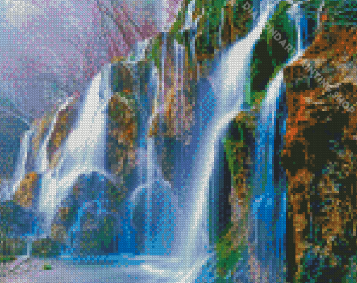 Winter Waterfall Diamond Painting