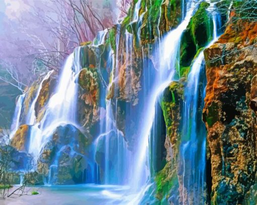 Winter Waterfall Diamond Painting