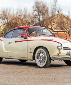 Beige Karmann Ghia Diamond Painting