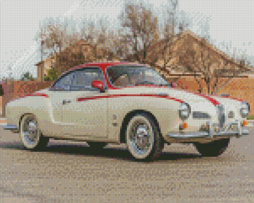 Beige Karmann Ghia Diamond Painting