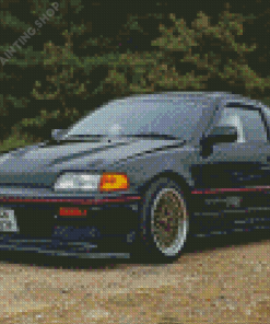 Black Honda CRX Diamond Painting