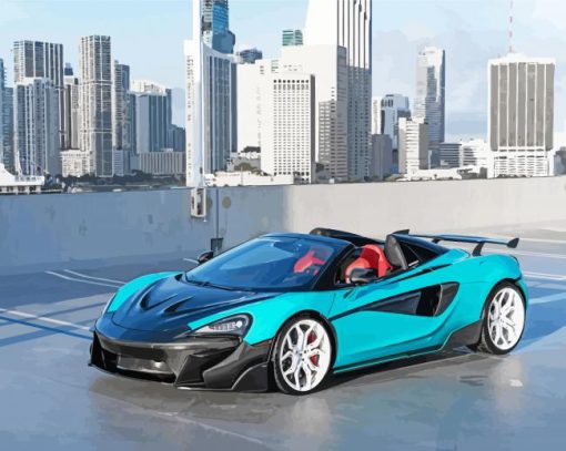 Blue Black McLaren Skyline Diamond Painting