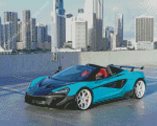 Blue Black McLaren Skyline Diamond Painting