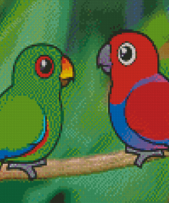 Cute Eclectus Birds Diamond Painting