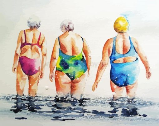 Fat Ladies Swimming Diamond Painting