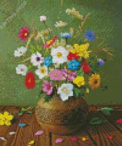 Floral Vase Diamond Painting