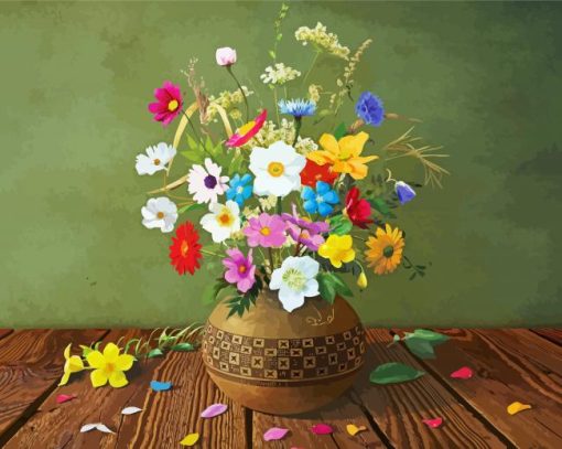 Floral Vase Diamond Painting