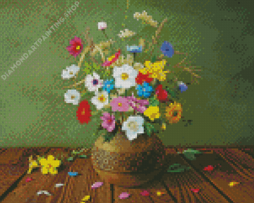 Floral Vase Diamond Painting