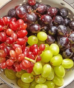 Grapes In A White Bowl Diamond Painting