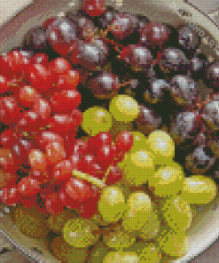 Grapes In A White Bowl Diamond Painting