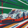 Gulf Porsche Car Art Diamond Painting