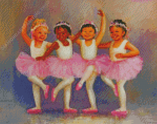 Happy Ballerina Children Art Diamond Painting