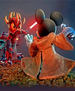 Mickey Mouse And Donald Duck Warriors Diamond Painting