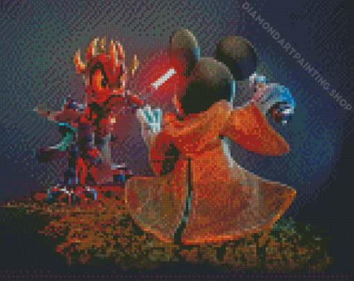 Mickey Mouse And Donald Duck Warriors Diamond Painting