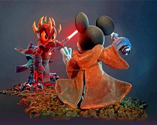 Mickey Mouse And Donald Duck Warriors Diamond Painting