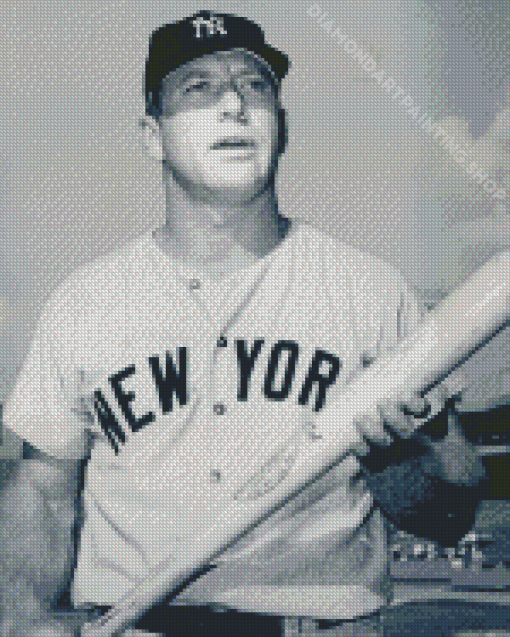 Monochrome Mickey Mantle Diamond Painting