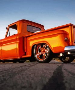 Orange Chevy C10 Truck Diamond Painting