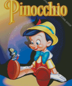 Pinocchio And Jiminiy Cricket Diamond Painting