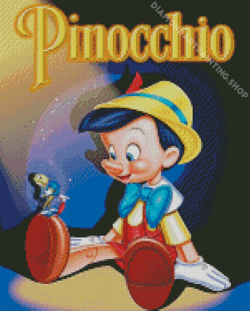 Pinocchio And Jiminiy Cricket Diamond Painting