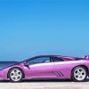 Purple Lamborghini Diablo Car Diamond Painting