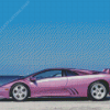 Purple Lamborghini Diablo Car Diamond Painting