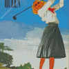 Queen Golf Lady Art Diamond Painting