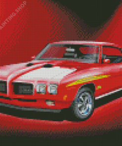 Red Pontiac 1970 Gto Art Diamond Painting