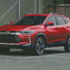 Red Chevrolet Tracker Car Diamond Painting