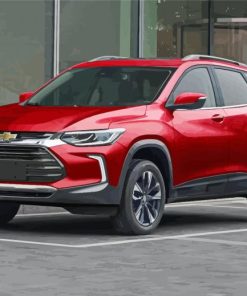 Red Chevrolet Tracker Car Diamond Painting