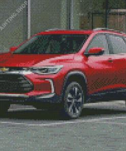 Red Chevrolet Tracker Car Diamond Painting