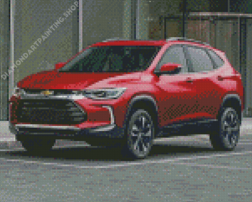 Red Chevrolet Tracker Car Diamond Painting