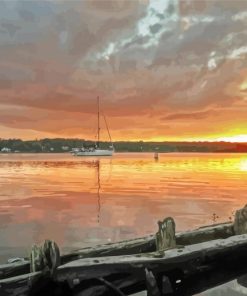 Sister Bay Sunset Diamond Painting