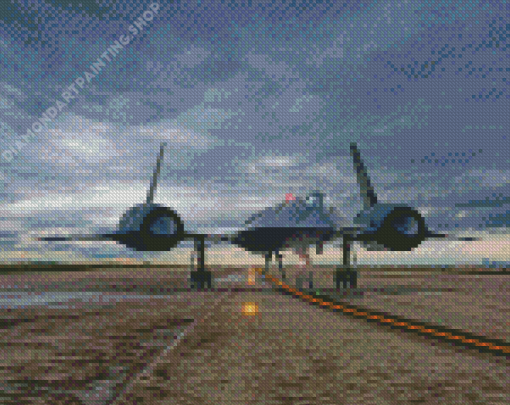 Sr 71 Blackbird Aircraft Diamond Painting