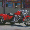 Three Wheeler Harley Davidson Trike Diamond Painting