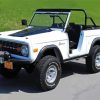 White 1977 Bronco Four Wheel Drive Diamond Painting