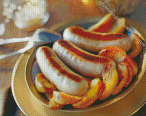 White Boudin With Apples Diamond Painting