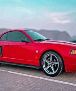 2000 Red Ford Mustang Diamond Painting