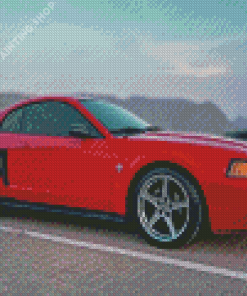 2000 Red Ford Mustang Diamond Painting