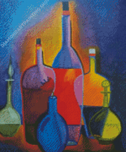 Abstract Bottles Art Diamond Painting