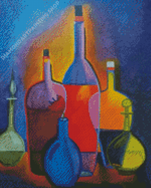 Abstract Bottles Art Diamond Painting