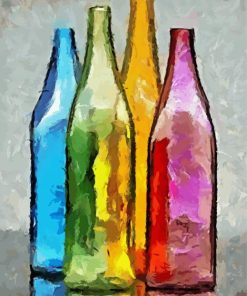 Abstract Four Bottles Diamond Painting