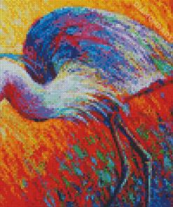 Abstract Heron Bird Art Diamond Painting