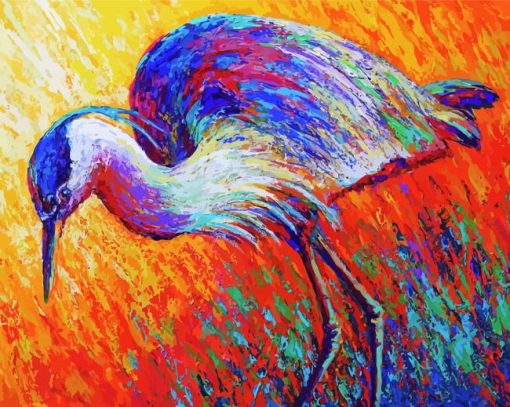 Abstract Heron Bird Art Diamond Painting