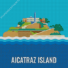 Alcatraz Island Illustration Diamond Painting