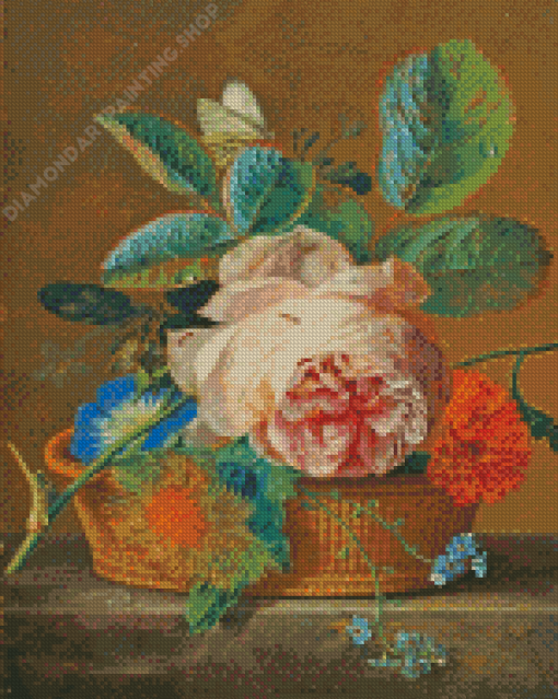 Basket Of Flowers Van Huysum Diamond Painting