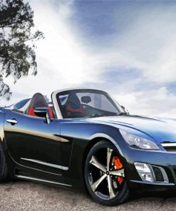 Black Saturn Sky Car Diamond Painting