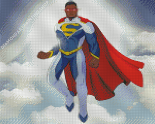 Black Superman Diamond Painting