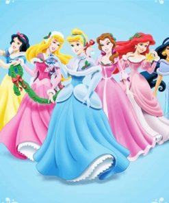 Disney Christmas Princesses Characters Diamond Painting